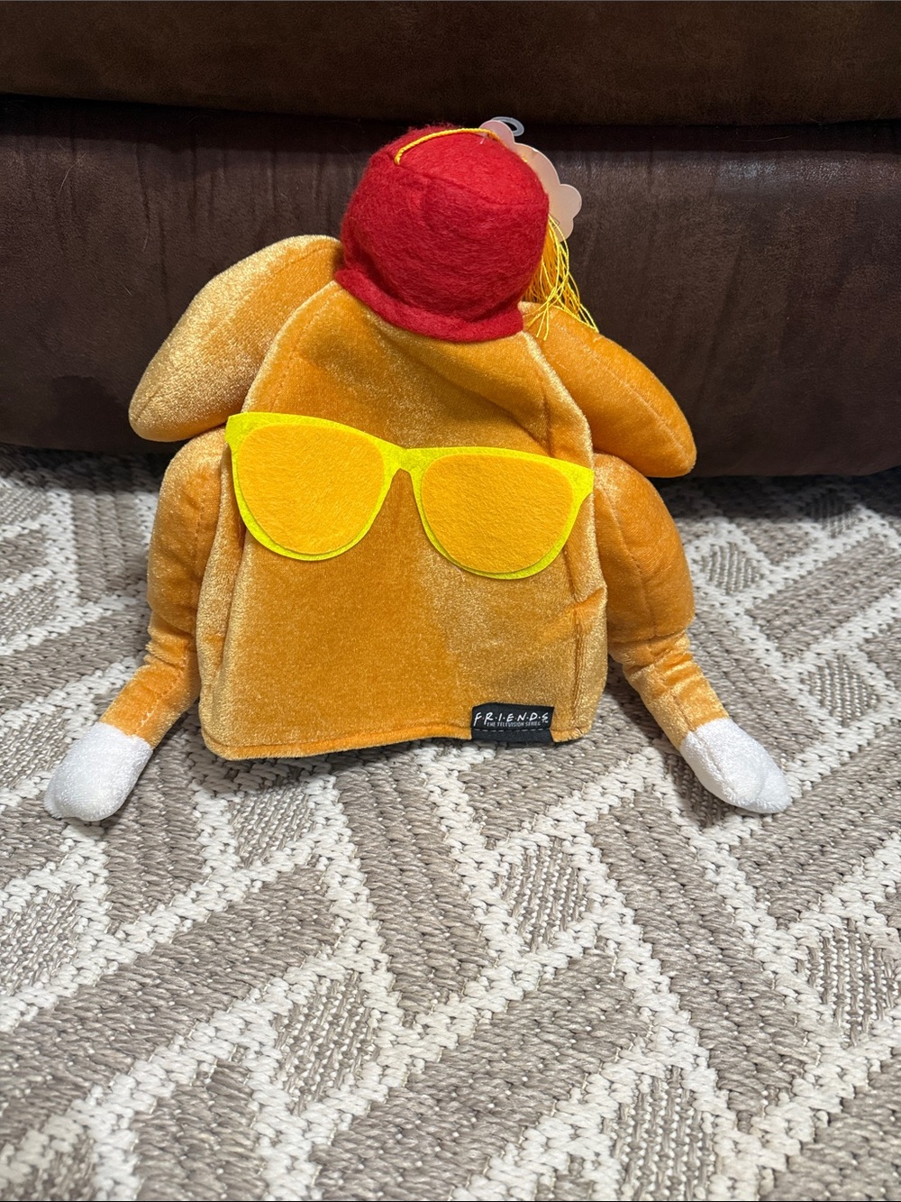 FRIENDS Plush Turkey with Red Hat and Yellow Sunglasses